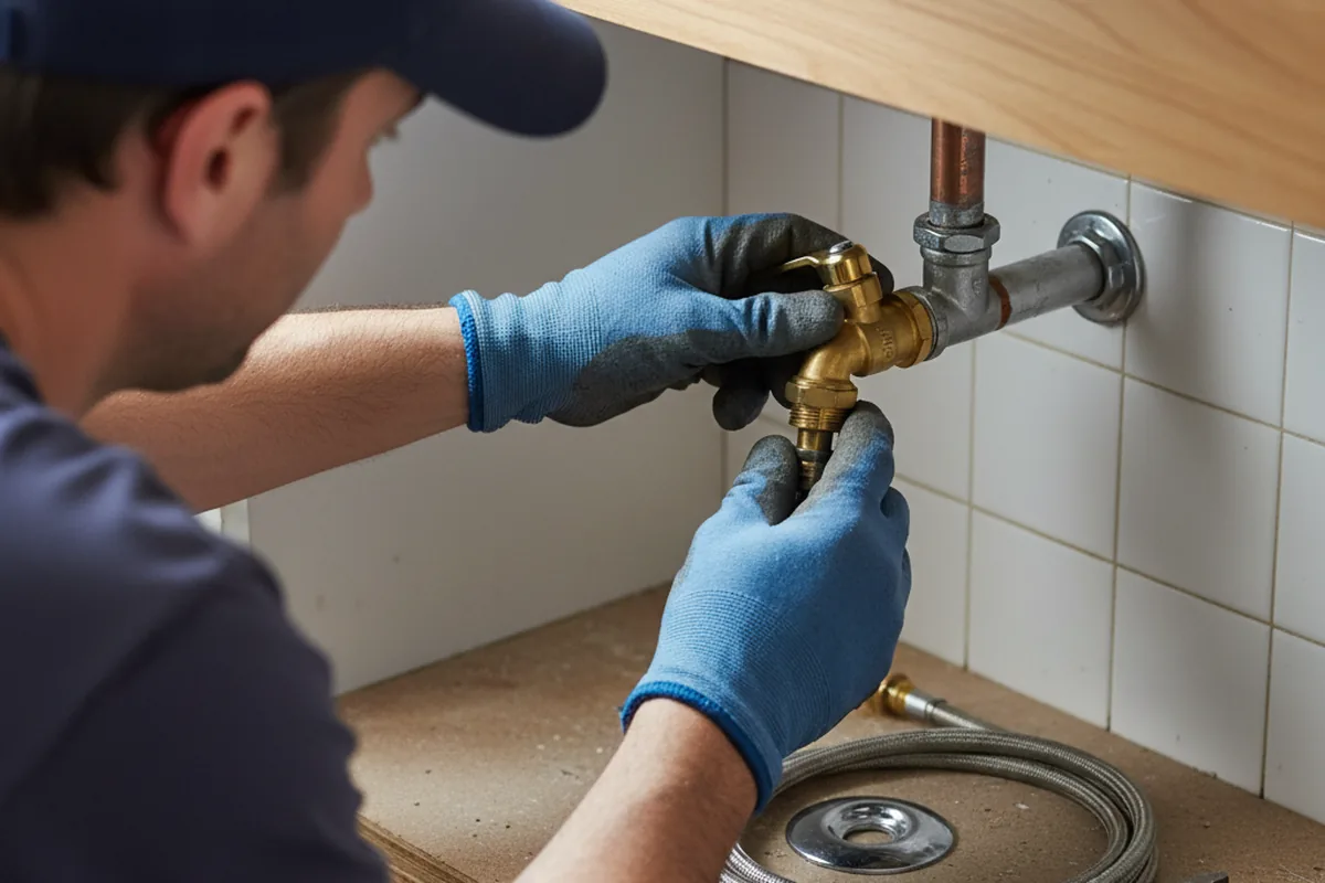 Shutoff valve and fitting work during Burst Pipe Repair in Berkeley